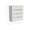 Tuhome Zoe Dresser, Superior Top, Four Drawers, White/Light Oak CBD7155 - alternate 4